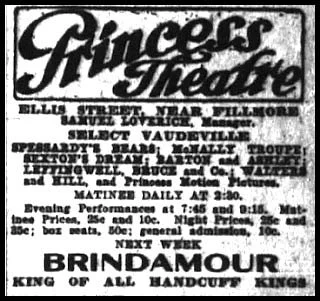 San Francisco Chronicle clipping from September 6, 1907