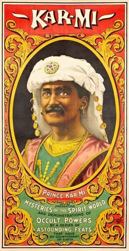 Kar-Mi the Magician vintage poster