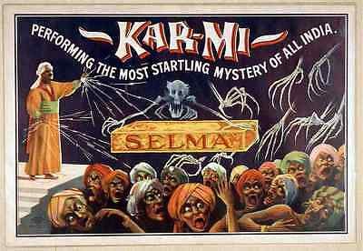 Kar-Mi vintage magic poster