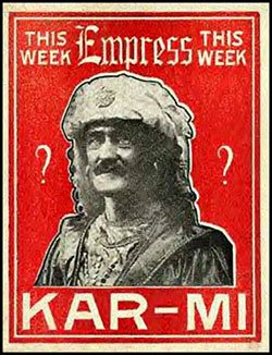 Kar-Mi magic poster — conjuring feats