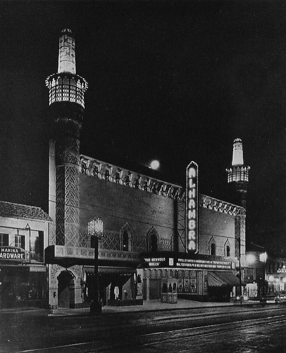 The Alhambra Theatre at night, San Francisco, circa 1926