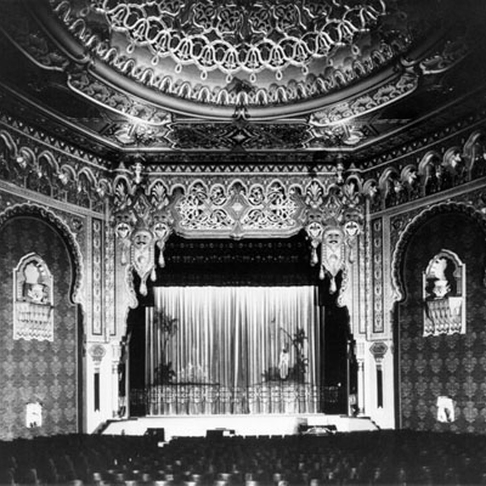 Ornate Moorish Revival interior of the Alhambra Theatre