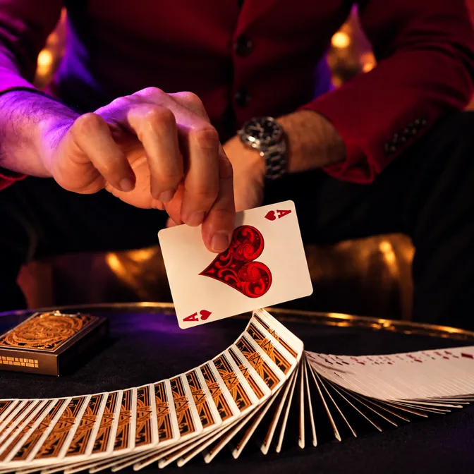 Close-up magic performance at San Francisco Magic Theater