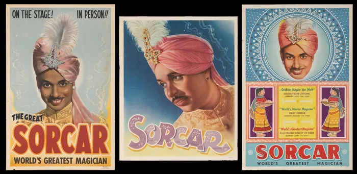 Three vintage Sorcar — World's Greatest Magician posters